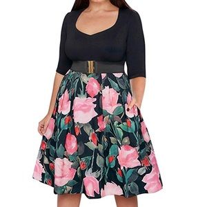 Nemidor Fit and Flare Dress - Size 18